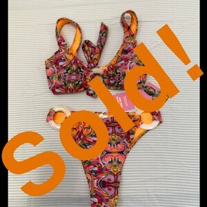 Strawberry milk mob bikini set